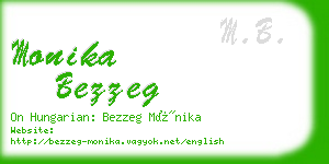monika bezzeg business card
